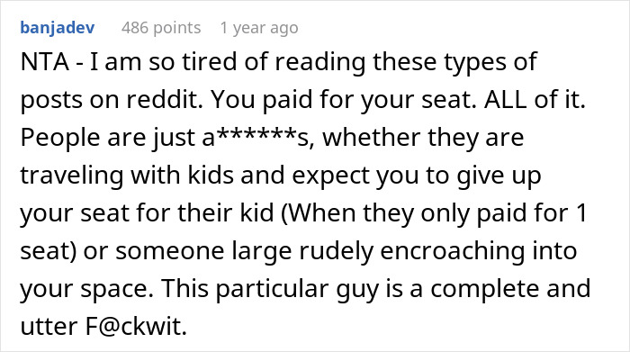 Person Called "Fatphobic" For Refusing To Let Obese Guy Invade Their Seat, Sparks Flight Drama Person Called "Fatphobic" For Refusing To Let Obese Guy Invade Their Seat, Sparks Flight Drama