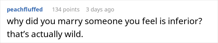 Screenshot of a comment discussing new mom struggles with taking care of the baby as husband judges her efforts. Screenshot of a comment discussing new mom struggles with taking care of the baby as husband judges her efforts.