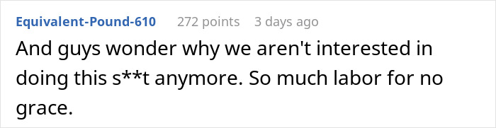 Comment expressing frustration about the struggles of new moms caring for babies and judgment from husbands. Comment expressing frustration about the struggles of new moms caring for babies and judgment from husbands.