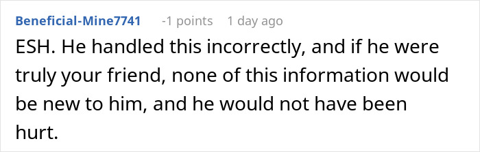 Screenshot of a Reddit comment discussing a guy telling his old friend to date him instead of her boyfriend because he is tall. Screenshot of a Reddit comment discussing a guy telling his old friend to date him instead of her boyfriend because he is tall.