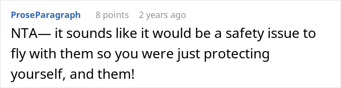 Comment on a forum discussing a guy refusing to let an obese family fly in his plane, citing safety concerns and family drama. Comment on a forum discussing a guy refusing to let an obese family fly in his plane, citing safety concerns and family drama.