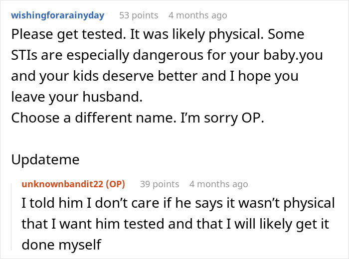 Pregnant wife shocked to learn hubby’s affair and woman’s name matches her dream baby name during discussion. Pregnant wife shocked to learn hubby’s affair and woman’s name matches her dream baby name during discussion.