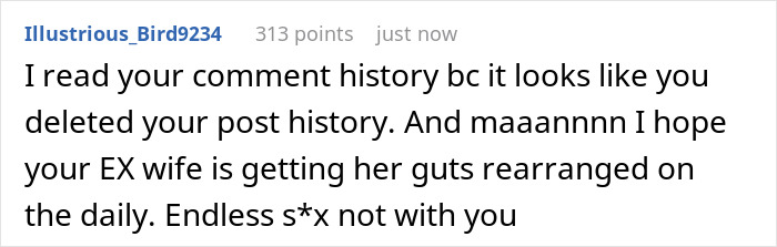 Screenshot of an online comment expressing anger about a man sabotaging marriage with an online affair and feeling guilt. Screenshot of an online comment expressing anger about a man sabotaging marriage with an online affair and feeling guilt.