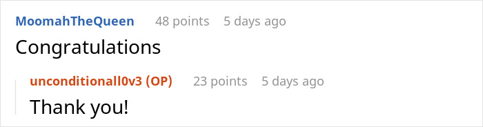 Screenshot of an online comment conversation about a girlfriend going above and beyond preparing for boyfriend's return. Screenshot of an online comment conversation about a girlfriend going above and beyond preparing for boyfriend's return.