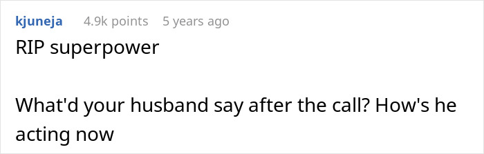 Comment asking about husband’s reaction after a call, relating to husband parents native language situation. Comment asking about husband’s reaction after a call, relating to husband parents native language situation.