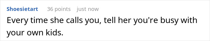 Text message on screen with advice about a 46-year-old getting pregnant and adult kids expected to help out. Text message on screen with advice about a 46-year-old getting pregnant and adult kids expected to help out.