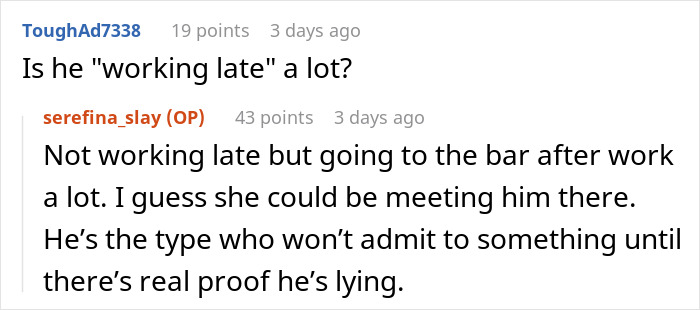 Screenshot of an online conversation about a man worried his wife’s petty drama might cost his job and marriage. Screenshot of an online conversation about a man worried his wife’s petty drama might cost his job and marriage.