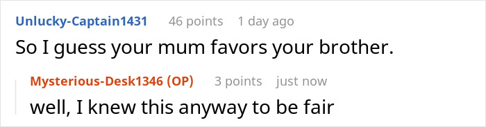 Screenshot of a conversation where a woman shuts down her brother’s proposal at her baby shower with a sharp comment. Screenshot of a conversation where a woman shuts down her brother’s proposal at her baby shower with a sharp comment.