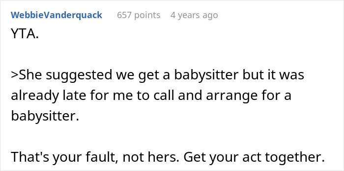 Reddit comment explaining a dad pulls funding after teen picks friend's farewell party over babysitting siblings. Reddit comment explaining a dad pulls funding after teen picks friend's farewell party over babysitting siblings.