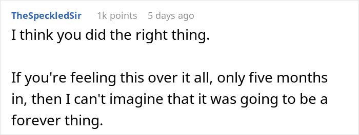 Screenshot of a Reddit comment supporting someone whose boyfriend ditched plans and got dumped fast after girlfriend's preparation. Screenshot of a Reddit comment supporting someone whose boyfriend ditched plans and got dumped fast after girlfriend's preparation.