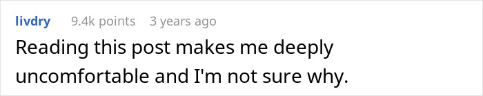 User comment expressing discomfort after reading a robotically calculated choice of wife prioritizing brains over heart. User comment expressing discomfort after reading a robotically calculated choice of wife prioritizing brains over heart.