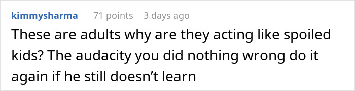 Comment on a forum discussing a woman’s revenge on her roomie’s boyfriend for stealing her parking spot repeatedly. Comment on a forum discussing a woman’s revenge on her roomie’s boyfriend for stealing her parking spot repeatedly.