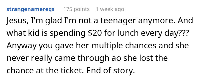 Screenshot of online comment discussing a woman refusing to wait for a friend who won’t pay back money. Screenshot of online comment discussing a woman refusing to wait for a friend who won’t pay back money.