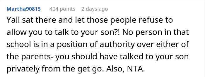 Commenter discussing parent rights and authority issues after teacher scares student and incident leads to suspension concerns. Commenter discussing parent rights and authority issues after teacher scares student and incident leads to suspension concerns.