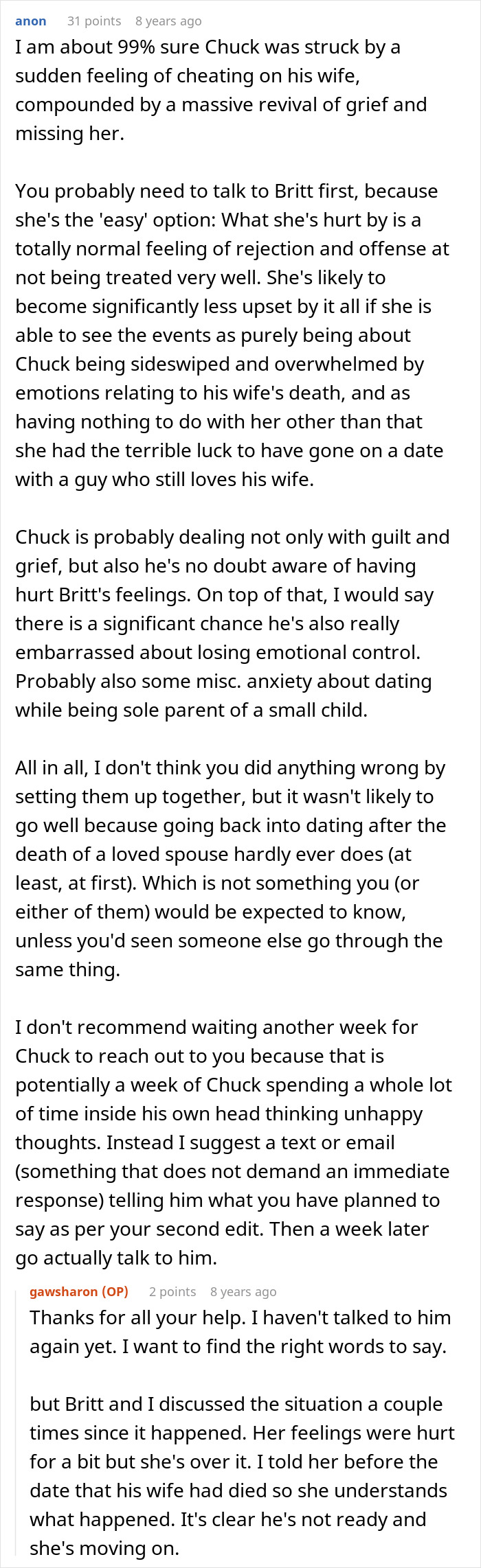 Text conversation about a woman setting up a widow and single mom for a date that ends abruptly for a hidden reason. Text conversation about a woman setting up a widow and single mom for a date that ends abruptly for a hidden reason.