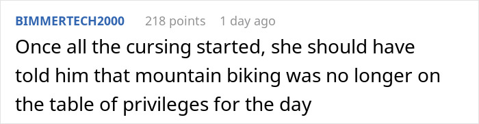 Comment about mountain biking meltdown at early morning from user BIMMERTECH2000 in a Reddit thread discussion. Comment about mountain biking meltdown at early morning from user BIMMERTECH2000 in a Reddit thread discussion.