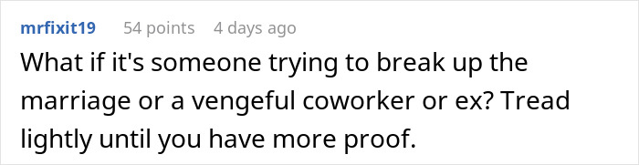 Comment discussing concerns about a friend’s husband dating the same guy and caution with unproven suspicions. Comment discussing concerns about a friend’s husband dating the same guy and caution with unproven suspicions.