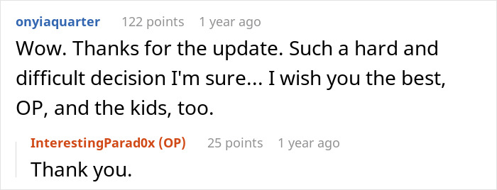 Reddit conversation with user onyiquarter responding to woman’s life turning upside down after late sister’s dying wish. Reddit conversation with user onyiquarter responding to woman’s life turning upside down after late sister’s dying wish.