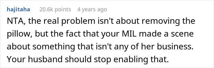 Screenshot of a Reddit comment discussing a mother-in-law concerned about a son’s relationship involving an anime pillow. Screenshot of a Reddit comment discussing a mother-in-law concerned about a son’s relationship involving an anime pillow.