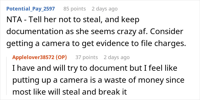 Screenshot of an online discussion about a serial food thief with peanut allergy causing ER visit after stealing roommate's dinner. Screenshot of an online discussion about a serial food thief with peanut allergy causing ER visit after stealing roommate's dinner.