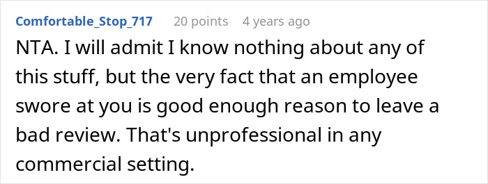 Comment criticizing rude salon employee for refusing to sell box dye and being unprofessional in service. Comment criticizing rude salon employee for refusing to sell box dye and being unprofessional in service.