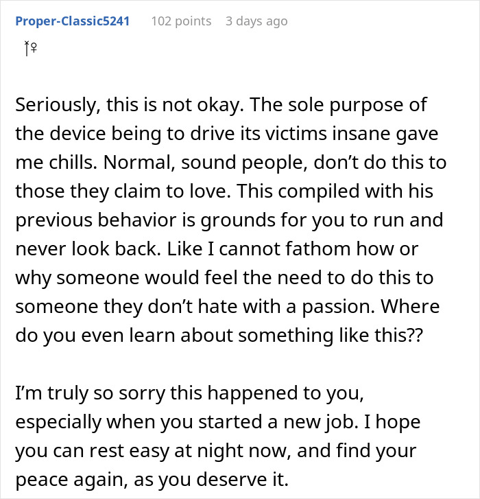 Woman finds hidden device in closet planted by boyfriend causing distress and raising concerns about trust in relationships. Woman finds hidden device in closet planted by boyfriend causing distress and raising concerns about trust in relationships.