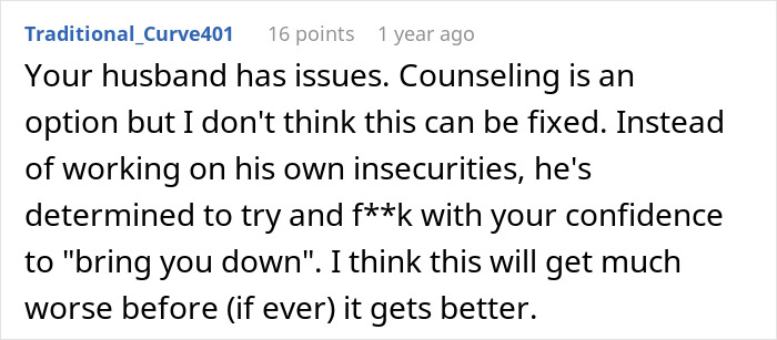 Screenshot of a comment discussing relationship issues after a man jokes about trading his wife for a younger woman. Screenshot of a comment discussing relationship issues after a man jokes about trading his wife for a younger woman.