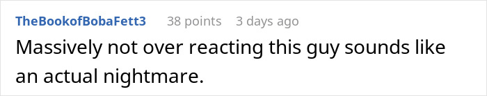 Screenshot of a comment discussing a woman finding a hidden device planted by her boyfriend as a prank. Screenshot of a comment discussing a woman finding a hidden device planted by her boyfriend as a prank.