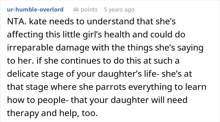 Text post about a dad concerned over little girl copying ex’s eating disorder comments and calling bread yucky at age 3. Text post about a dad concerned over little girl copying ex’s eating disorder comments and calling bread yucky at age 3.