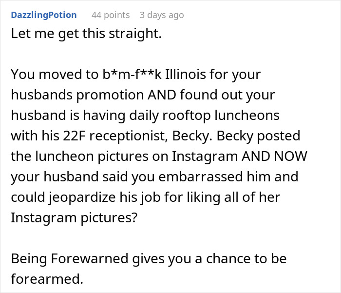 Man worries wife’s petty drama might cost him his job, leading to tension and risking their marriage instead. Man worries wife’s petty drama might cost him his job, leading to tension and risking their marriage instead.