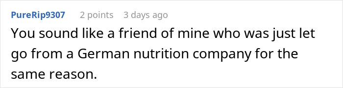 Screenshot of an online comment about a company firing an expensive employee without knowing his pricey trick.