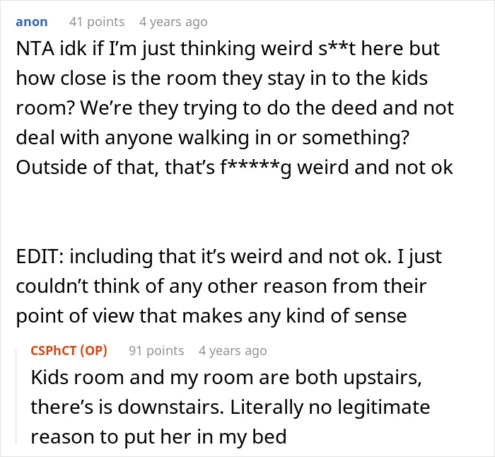 Reddit discussion about a guy letting his girlfriend’s kid sleep in roommate’s bed causing anger after kid is kicked out. Reddit discussion about a guy letting his girlfriend’s kid sleep in roommate’s bed causing anger after kid is kicked out.