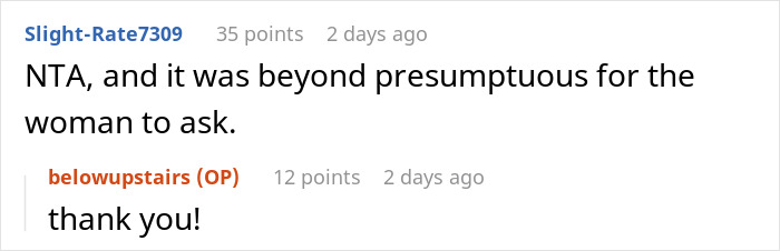 Reddit conversation discussing a woman demanding to marry in a stranger’s backyard and the refusal reaction. Reddit conversation discussing a woman demanding to marry in a stranger’s backyard and the refusal reaction.