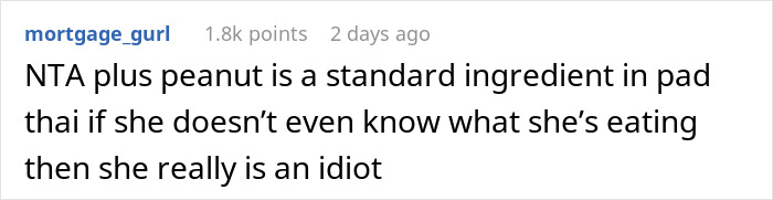 Comment discussing peanut allergy related to a serial food thief stealing roomie’s dinner and ending in ER visit. Comment discussing peanut allergy related to a serial food thief stealing roomie’s dinner and ending in ER visit.