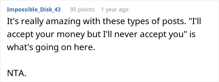 Screenshot of a forum comment discussing stepkids treating stepdad with indifference and expecting inheritance. Screenshot of a forum comment discussing stepkids treating stepdad with indifference and expecting inheritance.