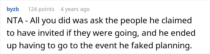 Reddit comment explaining a creepy coworker petty response where the person exposed a fake event by confirming attendance. Reddit comment explaining a creepy coworker petty response where the person exposed a fake event by confirming attendance.