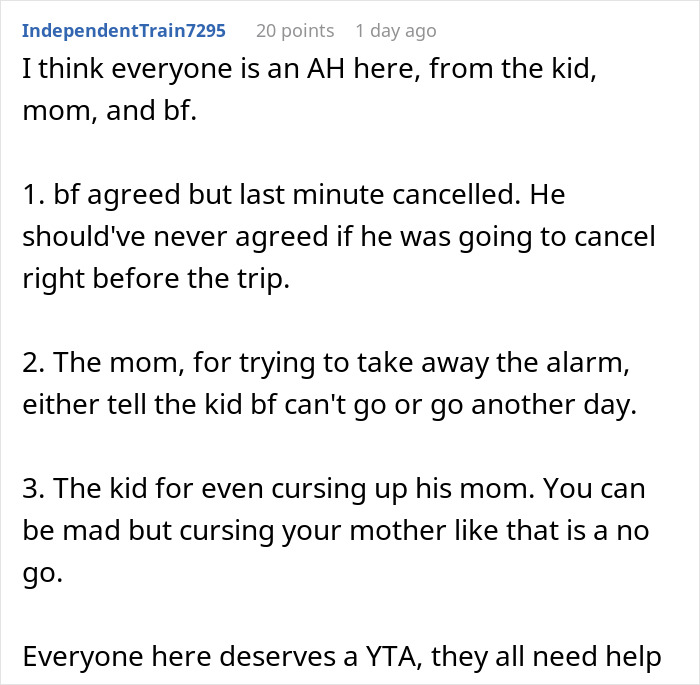 Man walks out while girlfriend’s son has a meltdown about mountain biking early in the morning. Man walks out while girlfriend’s son has a meltdown about mountain biking early in the morning.