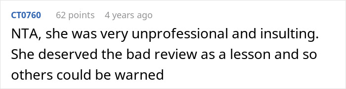 Screenshot of a comment about a rude salon employee refusing to sell box dye and insulting a customer’s brother. Screenshot of a comment about a rude salon employee refusing to sell box dye and insulting a customer’s brother.