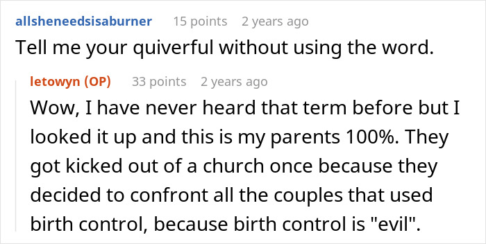 Screenshot of a Reddit conversation discussing parents making their son raise seven younger siblings and later turning against him.