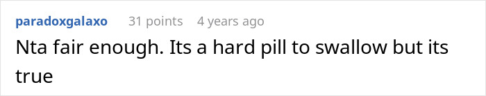 Screenshot of online comment expressing that the situation with take care siblings refusing support mother is a hard truth. Screenshot of online comment expressing that the situation with take care siblings refusing support mother is a hard truth.
