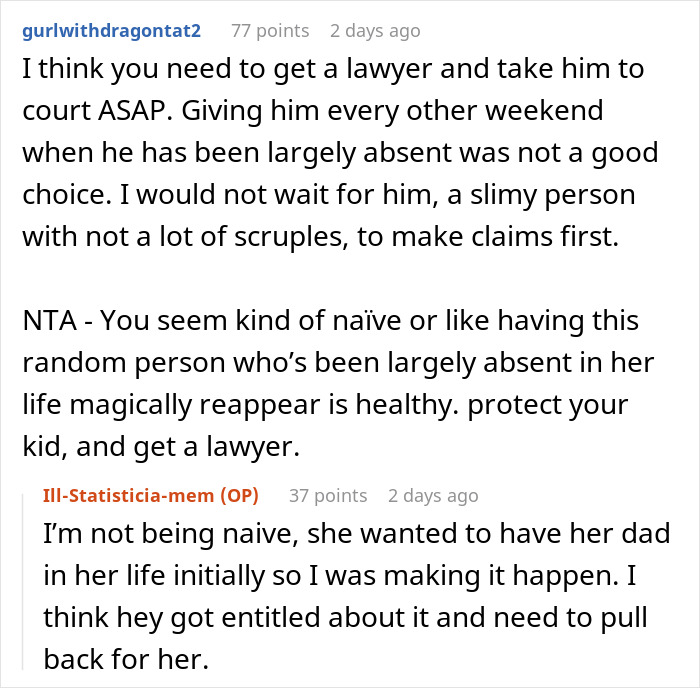 Screenshot of a Reddit conversation discussing a dad paying $300 child support and controlling his 10-year-old’s life. Screenshot of a Reddit conversation discussing a dad paying $300 child support and controlling his 10-year-old’s life.