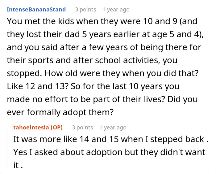 Stepkids treated stepdad with indifference expect inheritance; stepdad rejects their claims firmly. Stepkids treated stepdad with indifference expect inheritance; stepdad rejects their claims firmly.