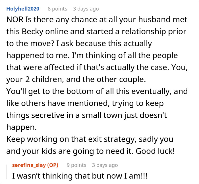 Alt text: Man worries about wife’s petty drama affecting job and marriage while discussing secret relationship suspicions online Alt text: Man worries about wife’s petty drama affecting job and marriage while discussing secret relationship suspicions online