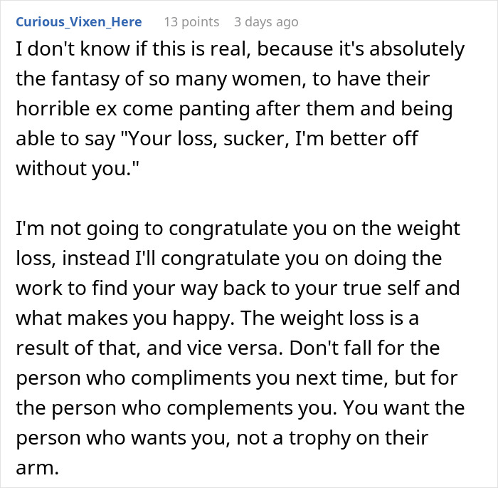 Alt text: Woman turns her life around and gains confidence after learning what husband really thinks of her body. Alt text: Woman turns her life around and gains confidence after learning what husband really thinks of her body.