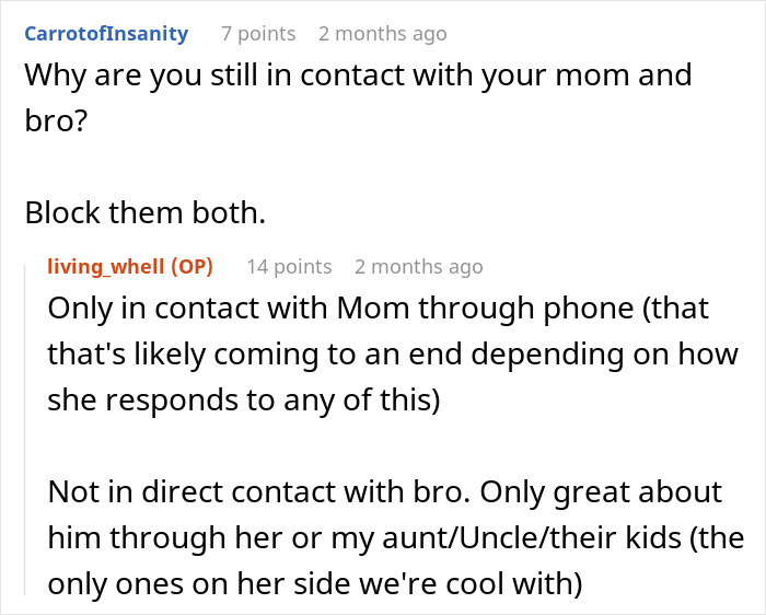 Mom Wants Son To Care For “Disabled” Bro, He Reminds Her That The 36YO Is Just An Entitled Brat Mom Wants Son To Care For “Disabled” Bro, He Reminds Her That The 36YO Is Just An Entitled Brat