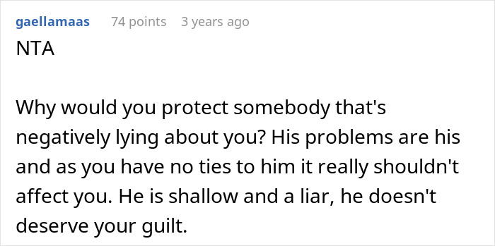 Screenshot of a forum comment calling out a shallow man lying about his wife’s cheating to save face after her weight change. Screenshot of a forum comment calling out a shallow man lying about his wife’s cheating to save face after her weight change.
