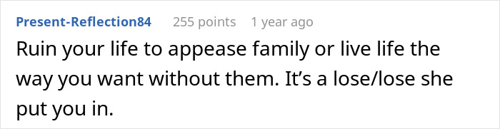 Comment text on a white background discussing life challenges after a late sister’s dying wish about kids. Comment text on a white background discussing life challenges after a late sister’s dying wish about kids.