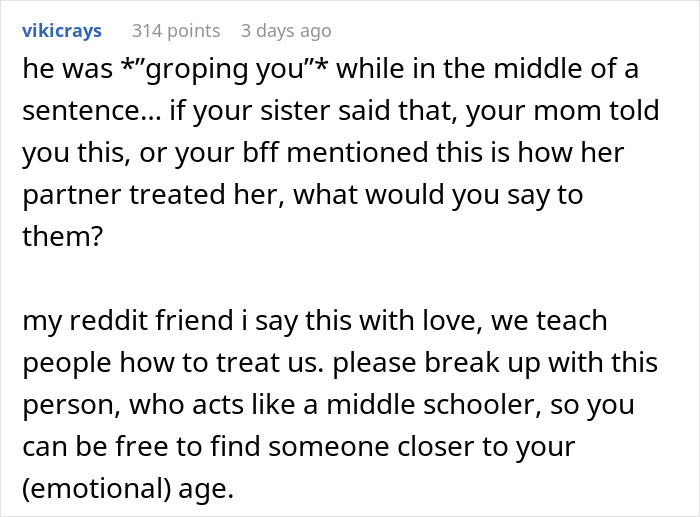 Reddit user advising to break up after woman finds hidden device in closet planted by boyfriend prank. Reddit user advising to break up after woman finds hidden device in closet planted by boyfriend prank.