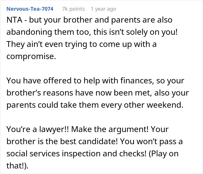 Comment thread discussing family conflict over caring for children after late sister’s dying wish impacts woman who never wanted kids. Comment thread discussing family conflict over caring for children after late sister’s dying wish impacts woman who never wanted kids.