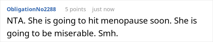 Screenshot of a Reddit comment about a 46-year-old woman getting pregnant and expecting adult kids to help her. Screenshot of a Reddit comment about a 46-year-old woman getting pregnant and expecting adult kids to help her.